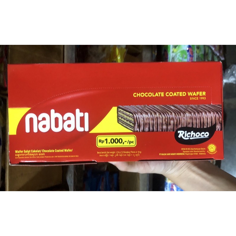 

Nabati Wafer Coated BOX - Netto 12 bks x 18 gr