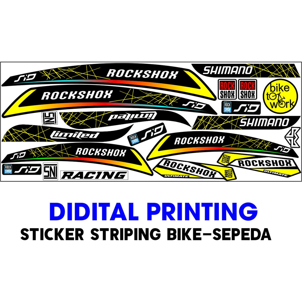 DECAL STIKER STIKER VARIASI SET STIKER SEPEDA LIPAT UNIVERSAL STRIPING CUSTOM DECAL STIKER