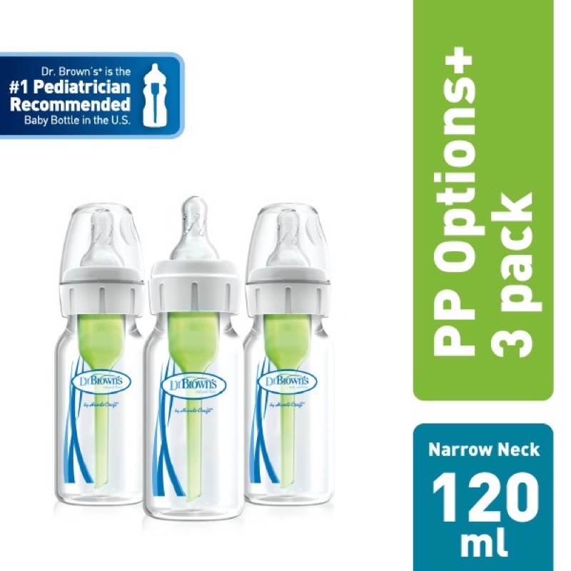 Dr.Brown’s option+ Narrow Neck 3pack 120ml