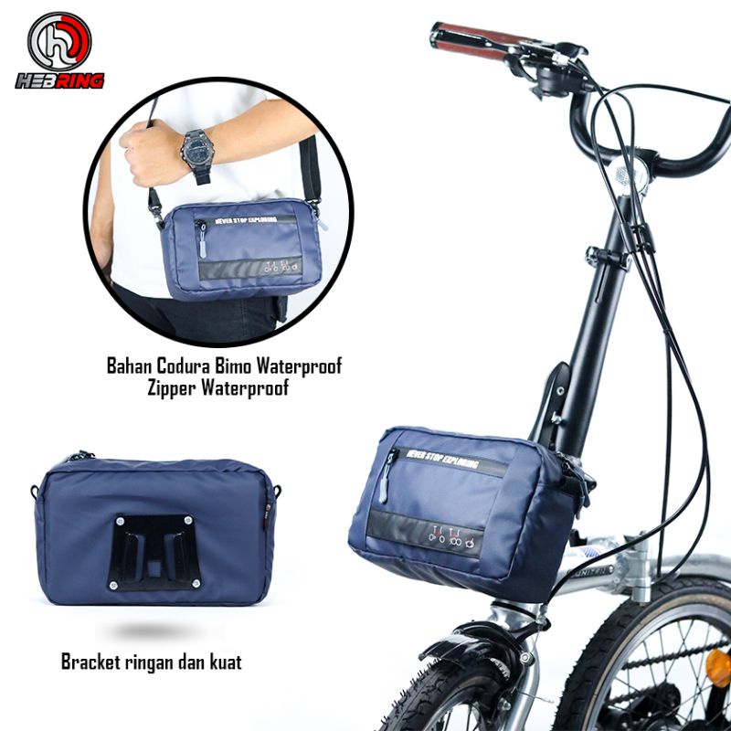 Frontblock bag hbrng sepeda lipat bracket aluminium front block