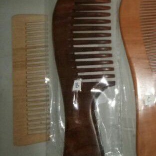 Sisir kayu dan sisir plastik motif kayu anti statis rambut rapi tidak kusut