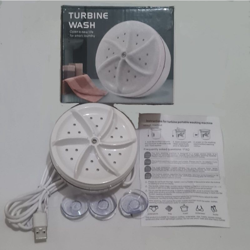 MESIN CUCI MINI PORTABLE TURBINE WASH ULTRASONIC