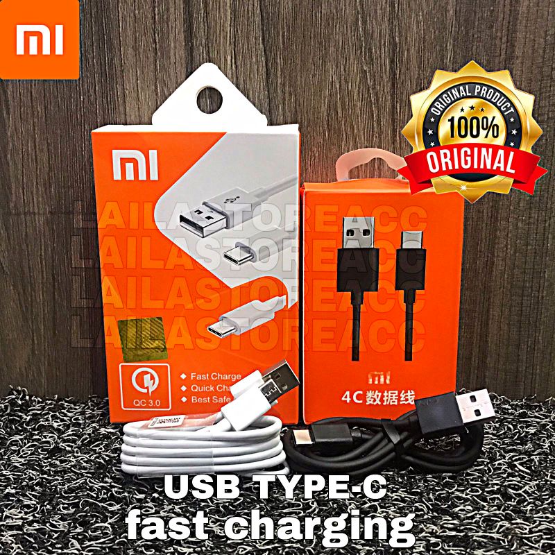 ORIGINAL KABEL DATA XIAOMI TYPE C FAST CHARGING KABEL XIAOMI REDMI 8 9 9T NOTE 7 NOTE 8 NOTE 9