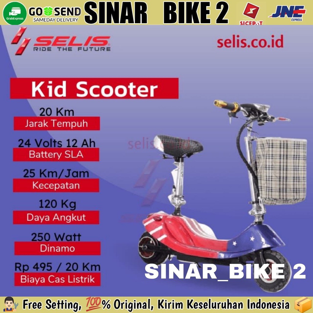 Scooter listrik Selis Kids