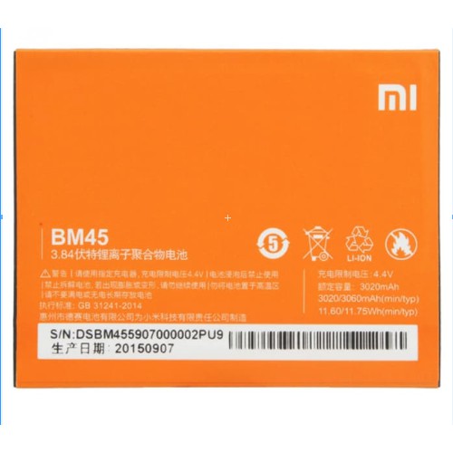 Baterai Xiaomi Redmi Note 2 BM45 / VIKING DOUBLE POWER