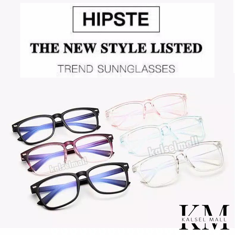 Kacamata Optik Frame Klasik Anti Radiasi Wanita & Pria Antiradiasi Transparan Model Kotak Terbaru Ka