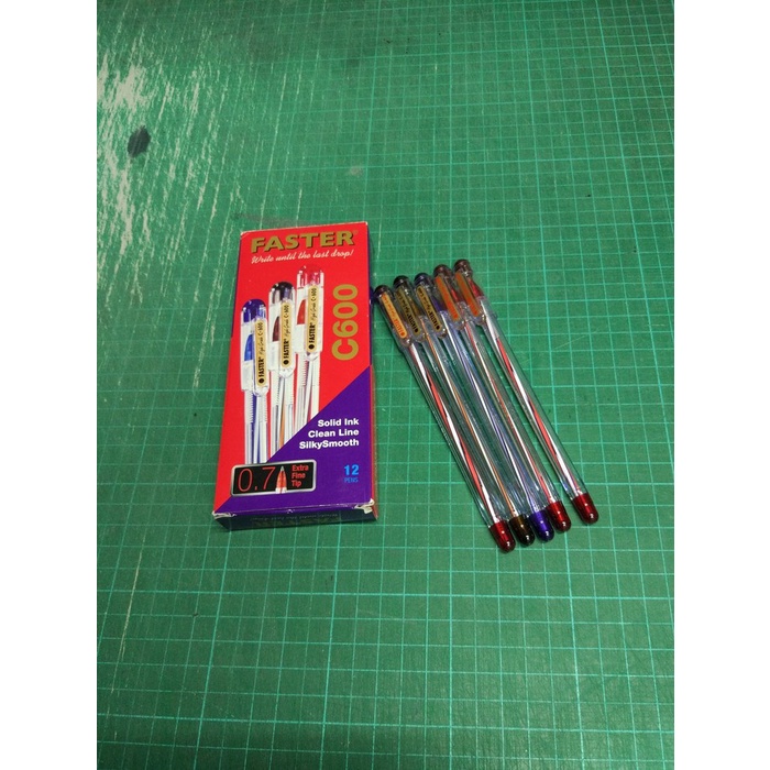 

Gilaa!!! Pen / Bulpen / Pulpen / Bolpen Faster C600 - 12 Pcs [Lusin] Limited