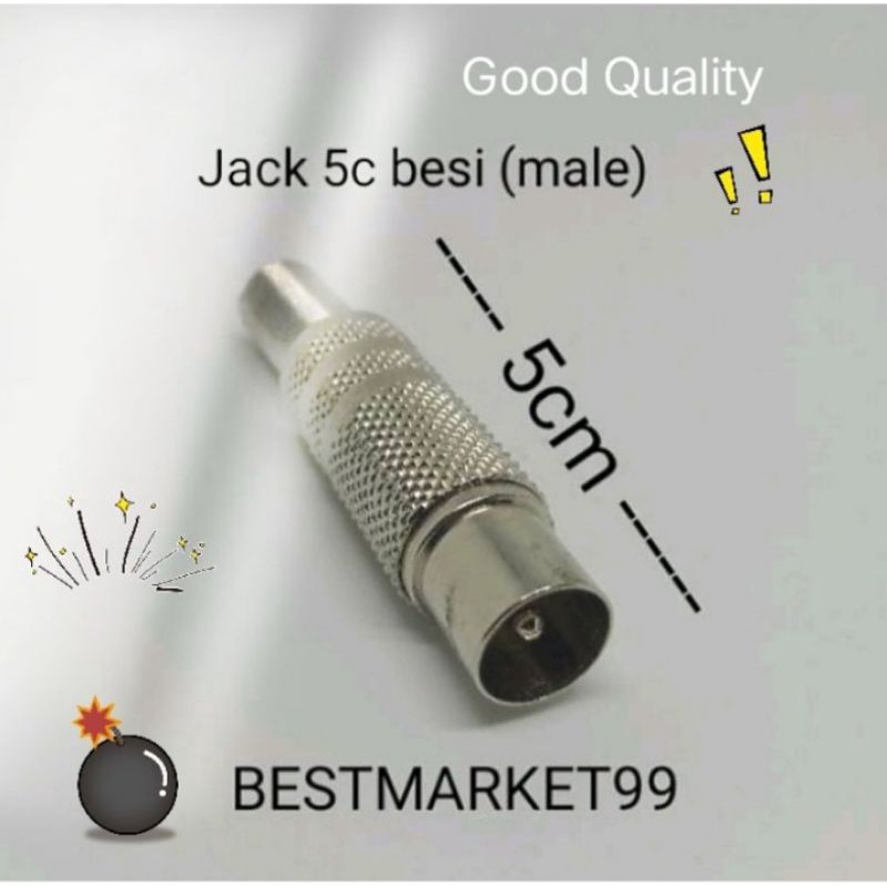 Jack TV 5C Besi / Jack Antenna Tv 5C Besi Stainless Steel Kwalitas Bagus