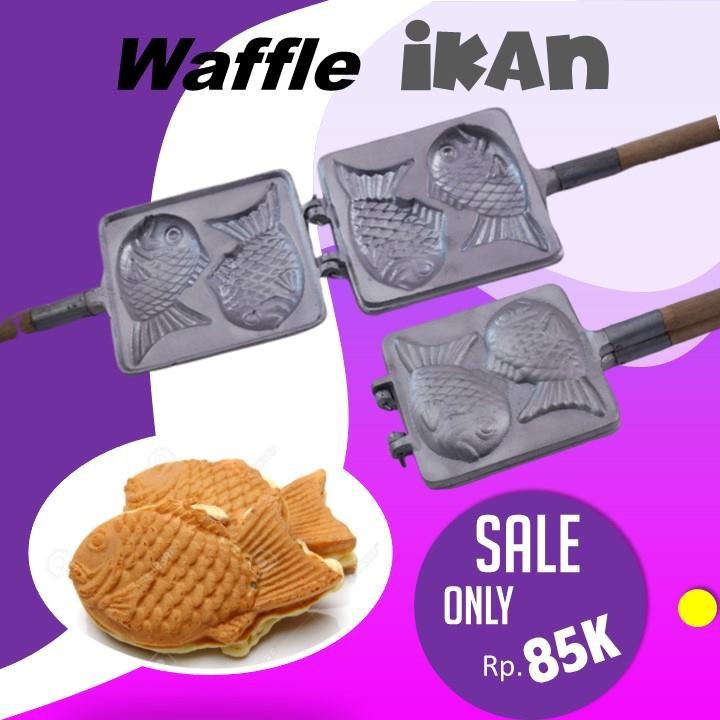 CETAKAN WAFFLE IKAN (BISA COD)