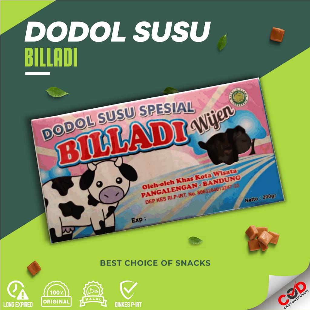 

BILLADI Dodol Susu Pangalengan Cemilan Oleh-Oleh Bandung Jenang Wijen Ketan Hitam 200gram