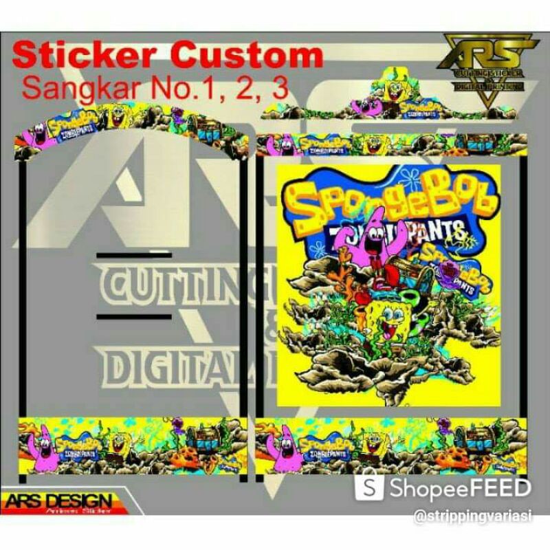 Sticker sangkar burung - Decal kandang burung no 1,2,3