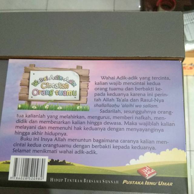 Buku Anak | Wahai Adik Adik Cintailah Orang Tuamu | Pustaka Ibnu Umar