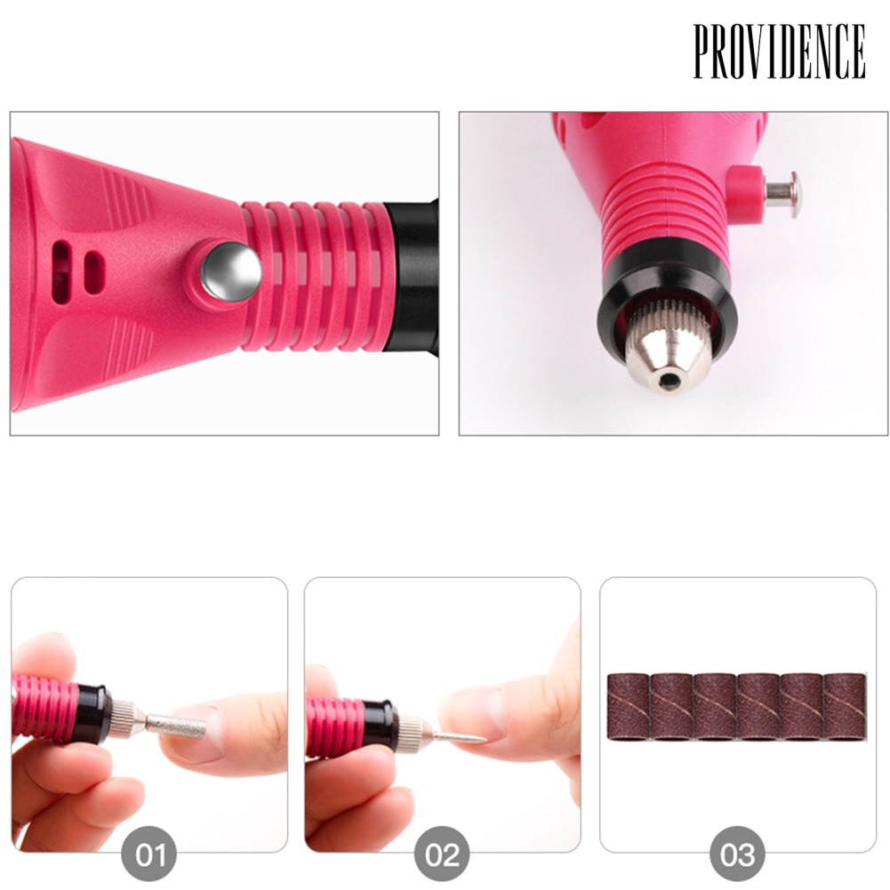 Providence Mini Electric Nail Art Drill Grinder Dead Skin Polishing Pen Manicure Machine