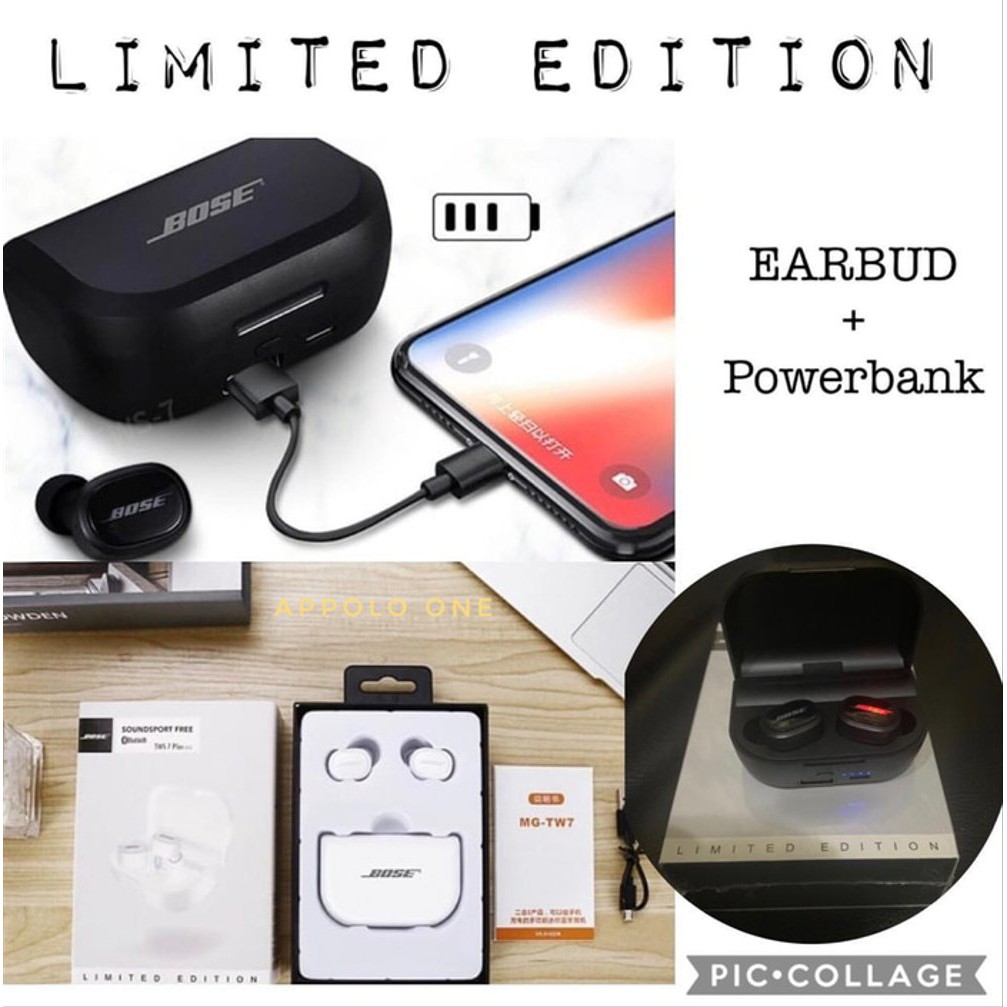 HEADSET EARPHONE BLUETOOTH WIRELESS BOSE TWS 7 PLUS SOUND SPORT