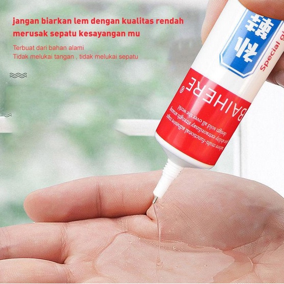 Lem Sepatu Baihere Perekat Super Kuat Tahan Air Anti Bau 50ML Lem Penambal