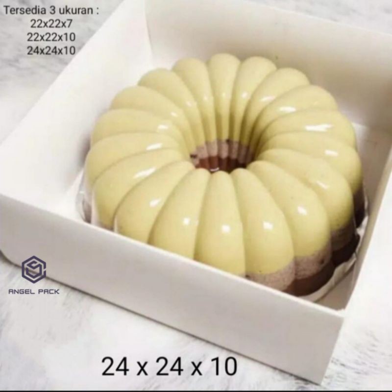 

Box pudding kotak pudding laminating mika per 5pcs 24x24x10 dus kue dus pudding