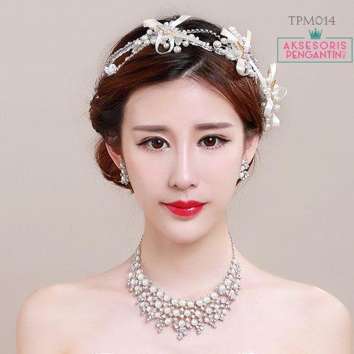 [BISA COD] HAIRBAND HEADPIECE AKSESORIS PENGANTIN TIARA WEDDING TPM014