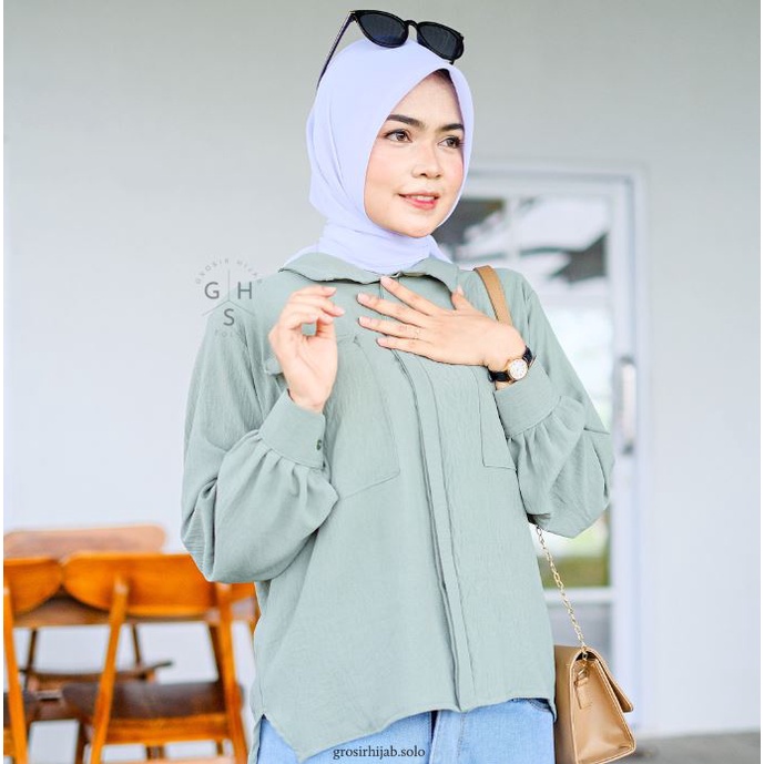 (AMD) KEMEJA ANGGITA BLOUSE ATASAN WANITA SHIRT