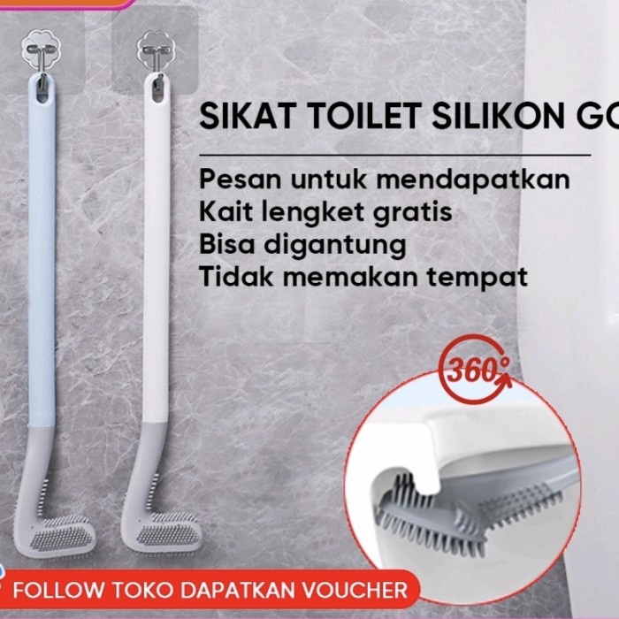 Sikat WC GOLF Silikon Brush Toilet Sikat Pembersih Kamar Mandi