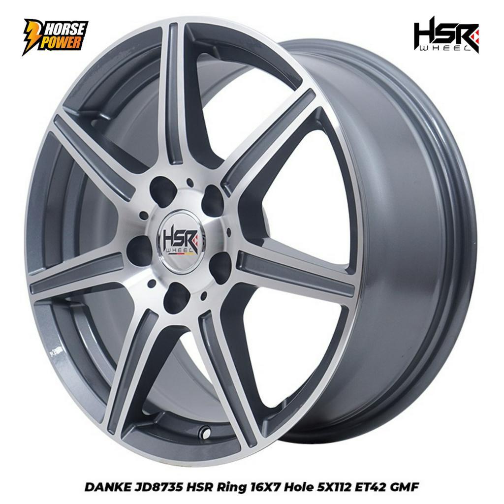 R16 VELG MOBIL RACING - HSR DANKE GREY - HSR WHEEL RING 16