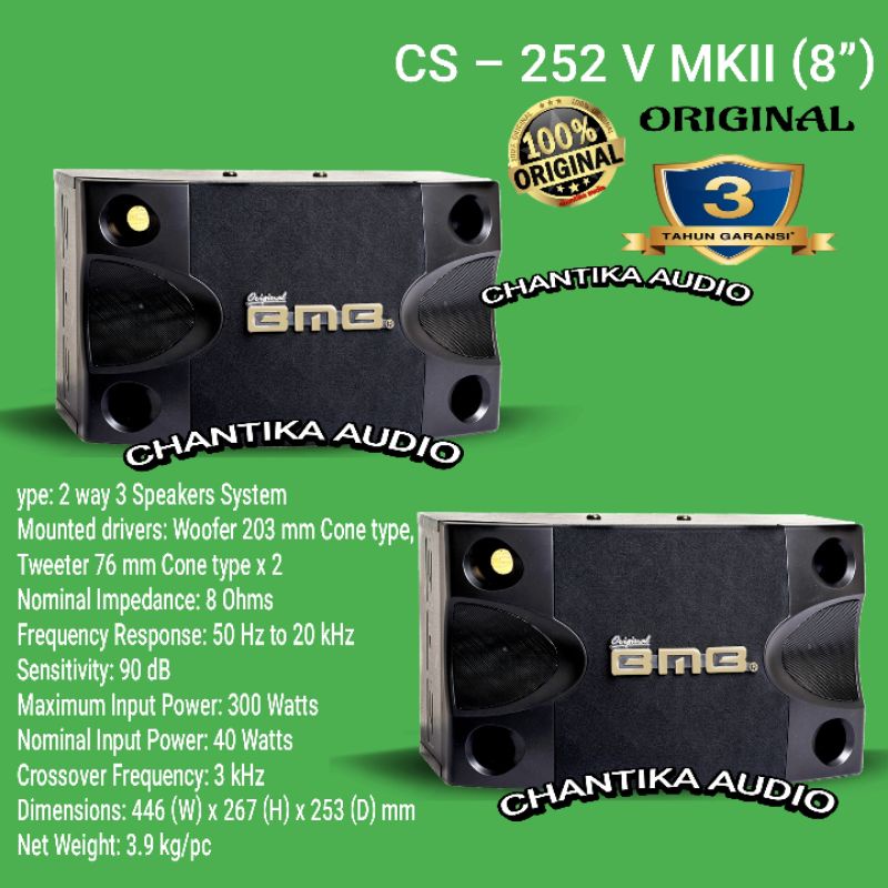 Speaker 8 inch bmb cs 252 v mkIII Speaker bmb sepasang pasif 8 INCH ORIGINAL