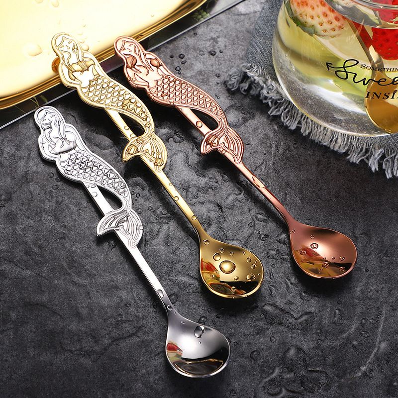 SENDOK MOTIF MERMAID / SENDOK PUTRI DUYUNG / SENDOK KOPI / SENDOK GOLD / SENDOK TEH / SENDOk UNIK