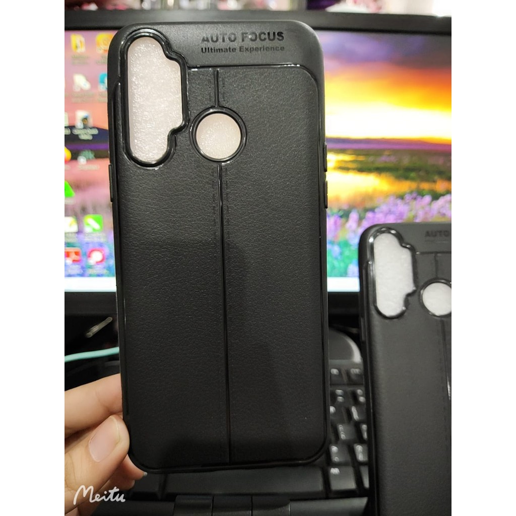 Auto Focus Realme 5i 6.52 inchi Leather Soft Case Realme 5s Auto Fokus Motif Kulit Jeruk