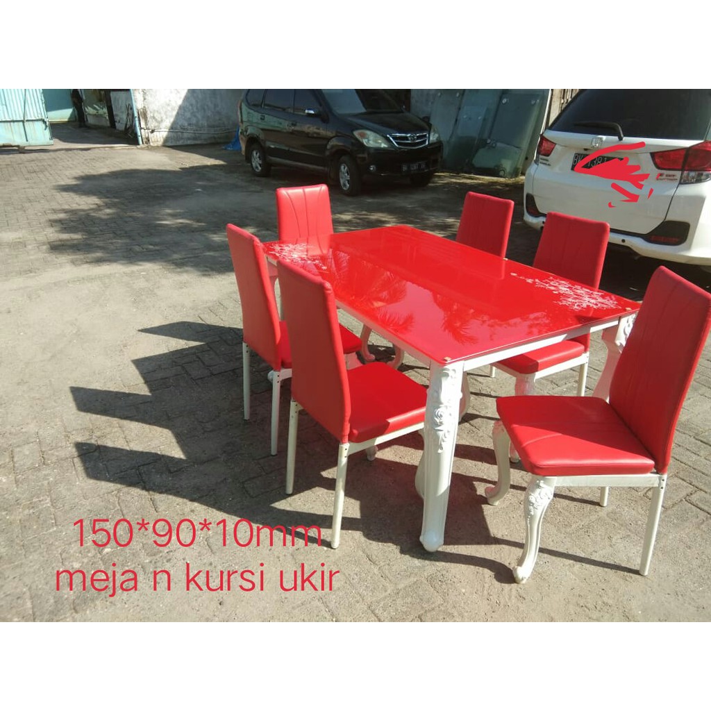 meja makan rangka besi