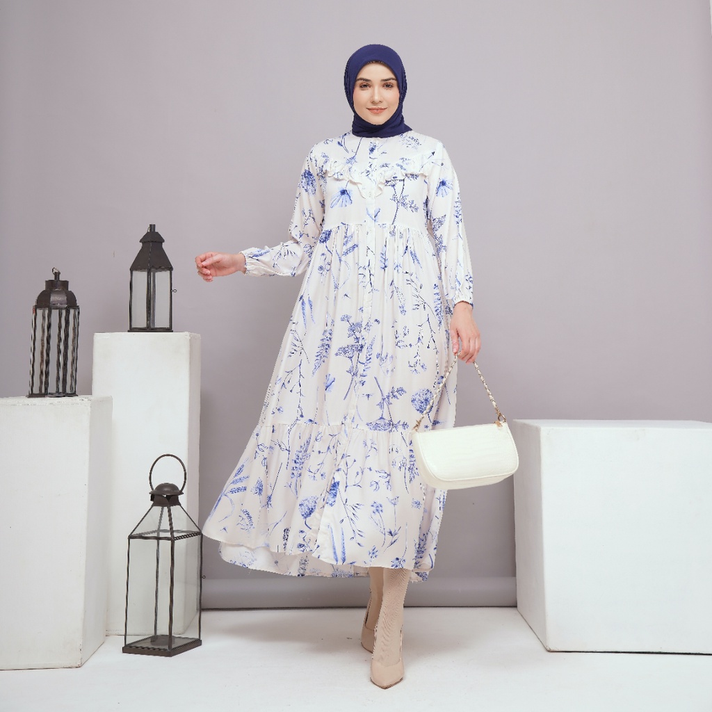 Ayana ankle dress rayon viscose premium midi dress rayon hayya dress looklike haideeorlin