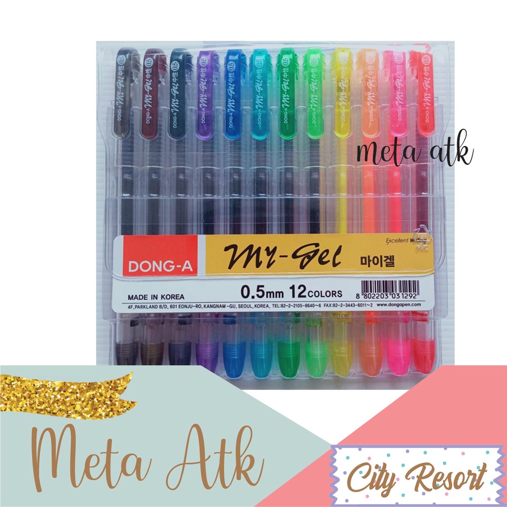 

Pulpen My Gel 12 warna Dong-A