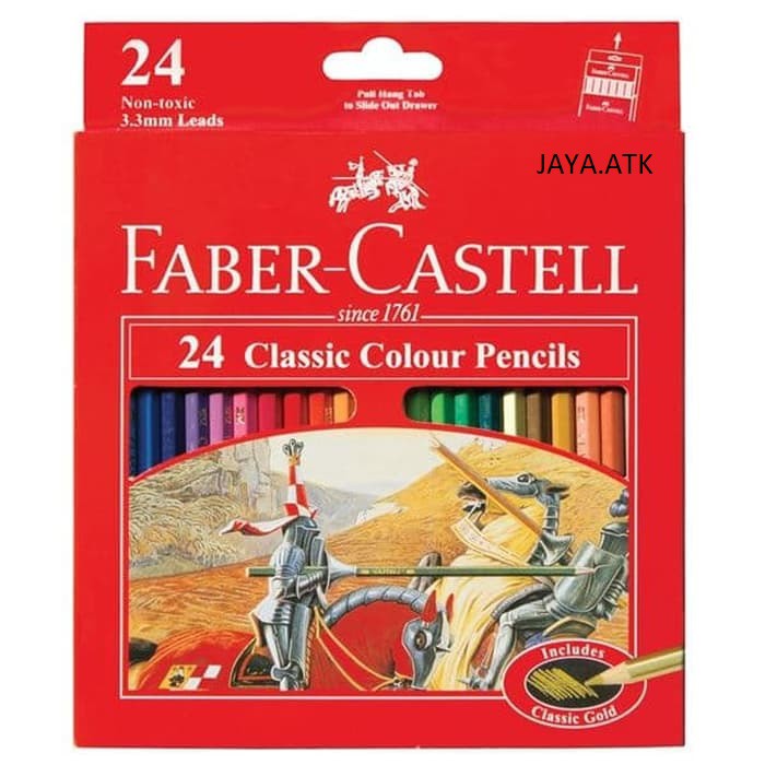 PENSIL WARNA 24 WARNA FABER CASTELL KLASIK COLOUR PENSILS FABER CASTELL 24 C CLASSSIC