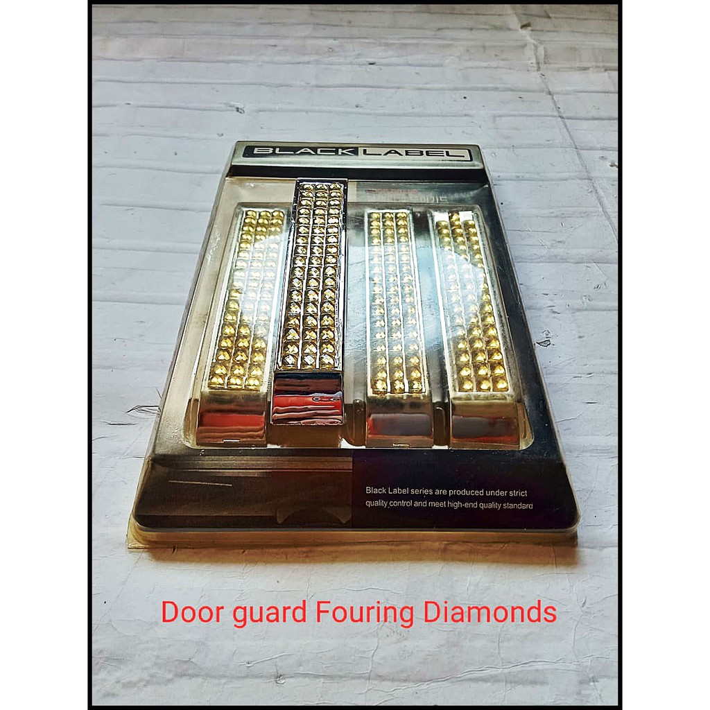 DOOR GUARD Pelindung Pengaman Pintu Mobil FOURING BLACK LABEL WITH DIAMONDs