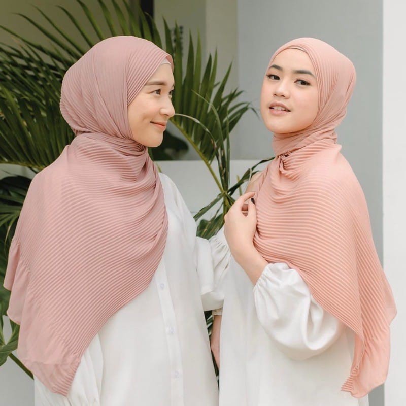 Alny Hijab - Pashmina Plisket Lidi Jahit Tepi/Pashmina pleated/pashmina plisket shawl