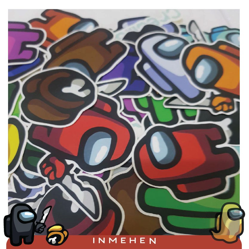 

INMEHEN STICKER AMONG US SEMI WATERPROOF ISI 50 PCS