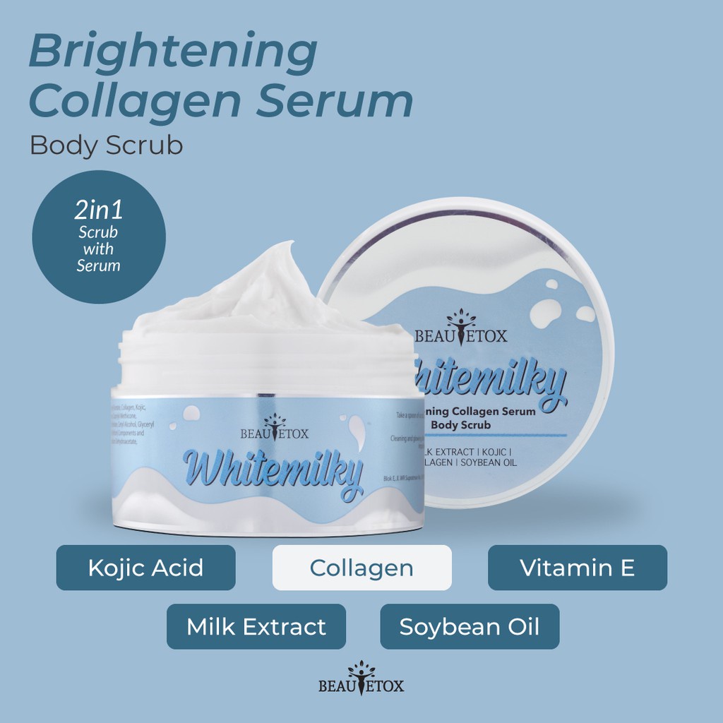 Body Scrub Whitening Glutacolagen Milky Body Scrub