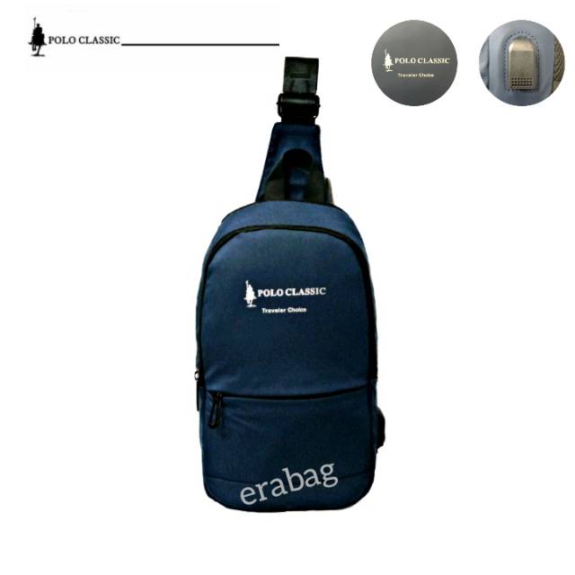 Tas selempang sling bag usb port polo classic