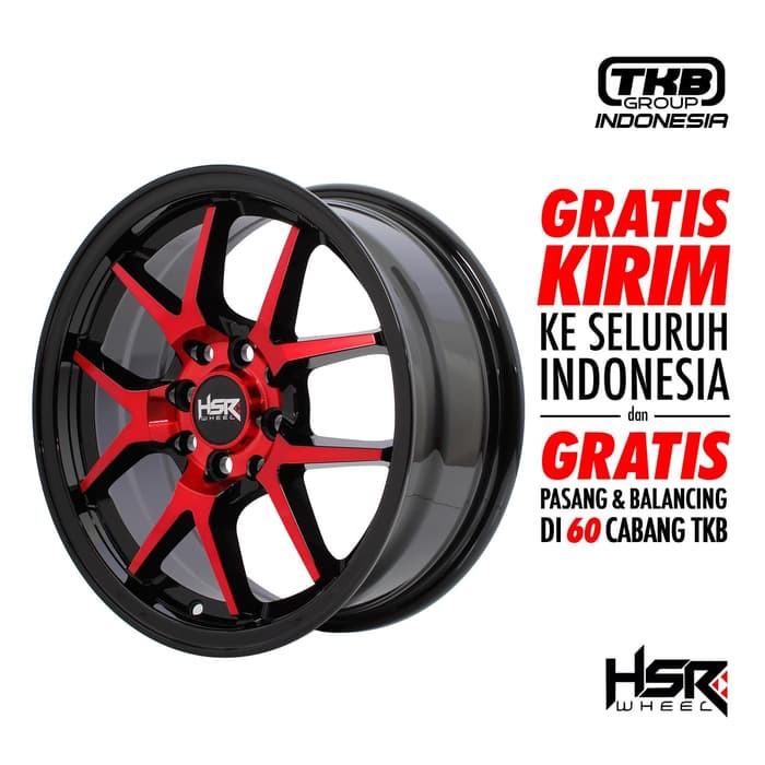 Velg Racing Pelek Mobil murah Type HYURA BOROKO Ring 15 R15 untuk jazz