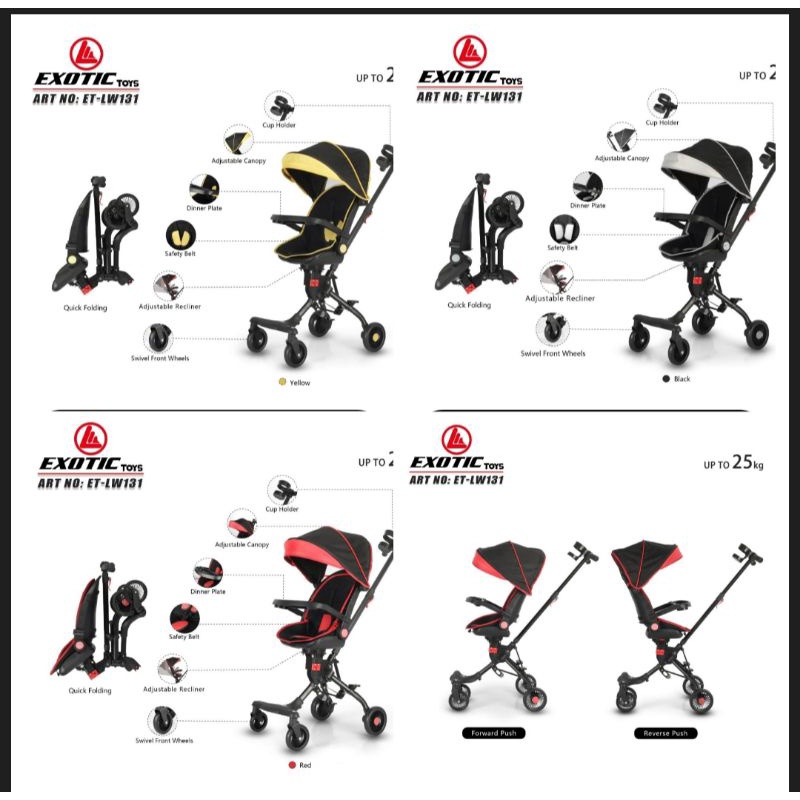 Magic Stroller Exotic ET LW 131 dorongan Baby dan anak