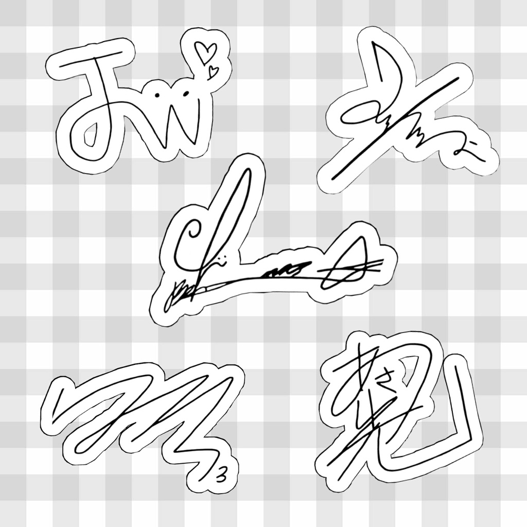 Sticker Transparan Treasure Signature Tanda Tangan TTD