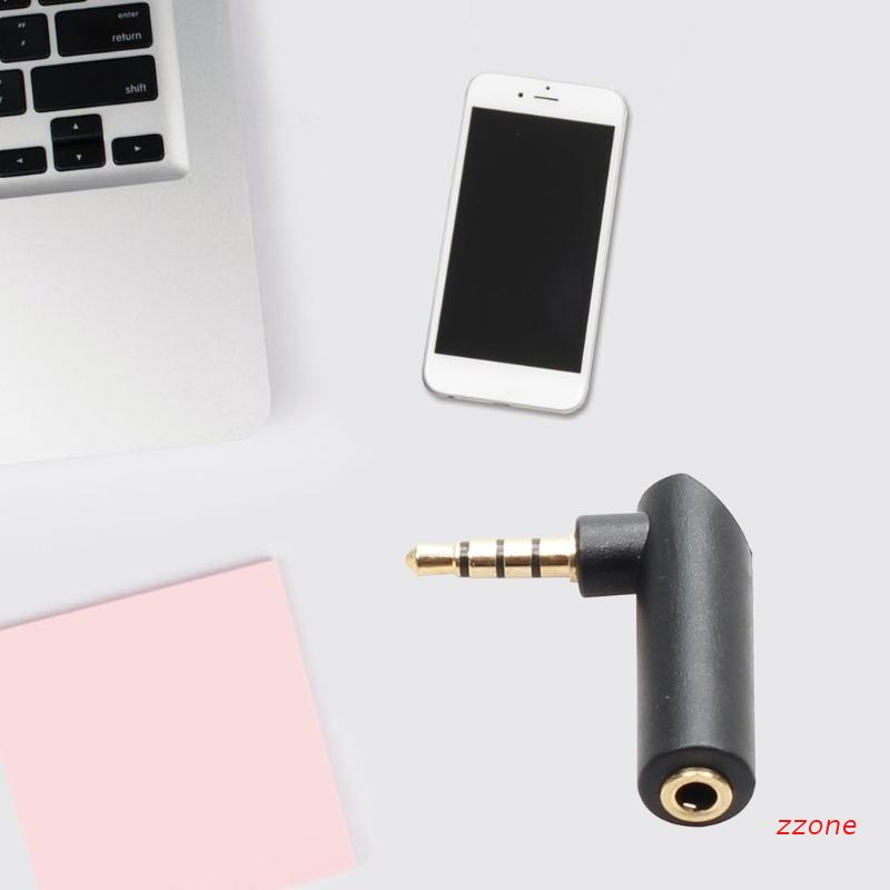 zzz 3.5mm Male to Female 90 Degree Right Angled Adapter Converter for Headphone