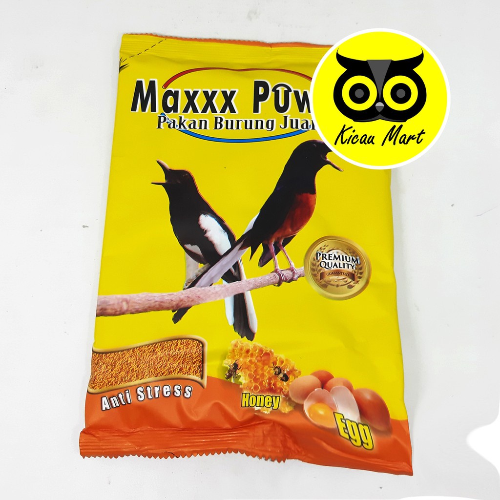 PAKAN MAKANAN HARIAN BURUNG MURAI KACER JALAK VOER ANTI STRESS MAXXX POWER KEMASAN PLASTIK PKNBRMP2