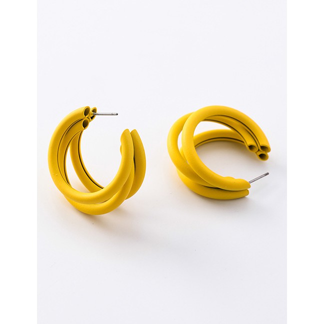 LRC Anting Tusuk Fashion  Circle Earrings F5430X