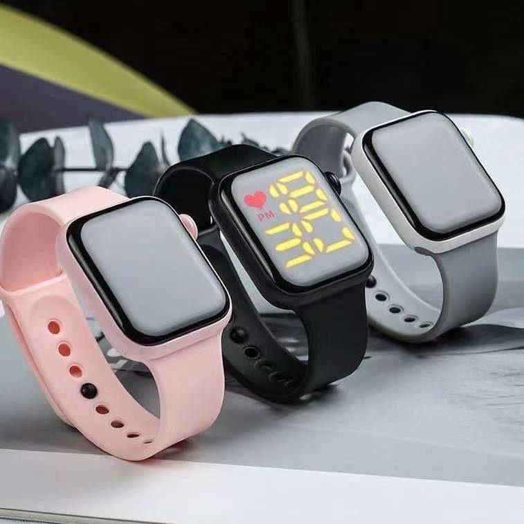 COD Jam Tangan LED Digital Pria Wanita Rubber Electronic Fashion Couple Anak Remaja M122