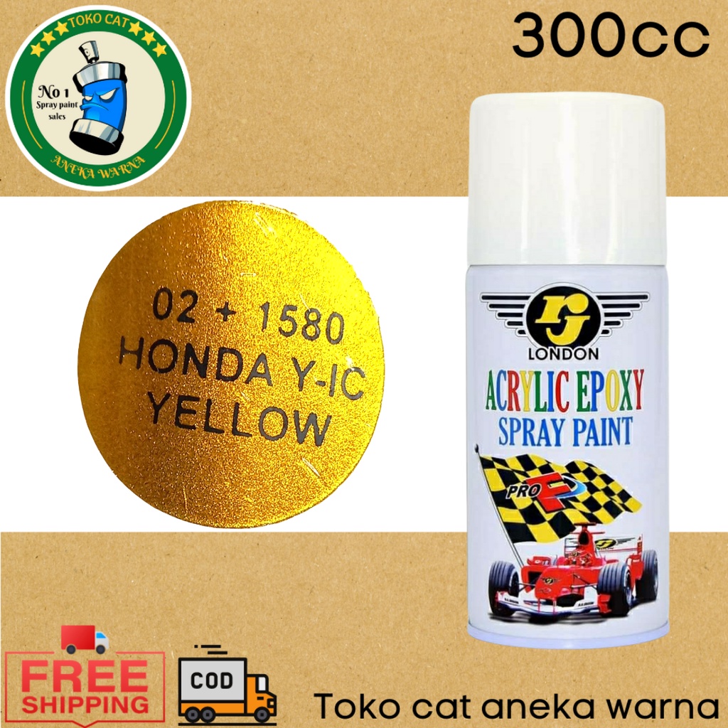 cat semprot 300cc candytone candy tone 02+1580 honda Y-IC yellow RJ LONDON spray paint pilox pilok