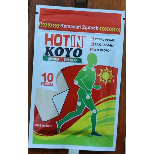 HotIn Koyo Aromaterapi / 12 Lembar / Pegal-Pegal / Sakit Kepala / Nyeri Otot / Hot In Koyo