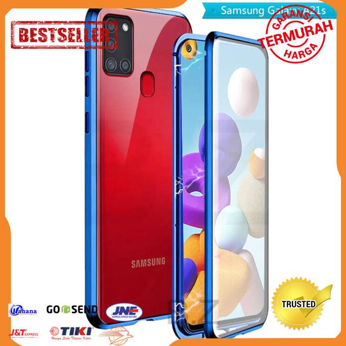 SAMSUNG A21S MAGNETIC MAGNET DOUBLE GLASS FRONT BACK CASE COVER