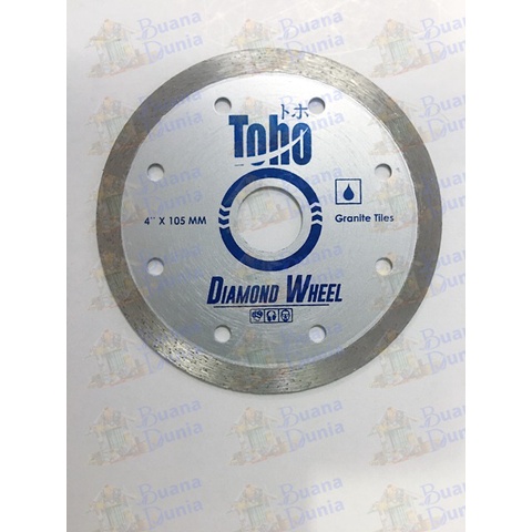 Diamond Wheel TOHO Basah 4 Inch | Mata Potong Keramik Granit Wet Ori