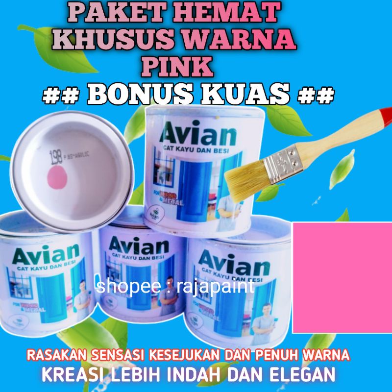 

(PROMO HARI INI) CAT KAYU DAN BESI /CAT SERBA GUNA WARNA PINK &KAWAN KAWAN 100cc