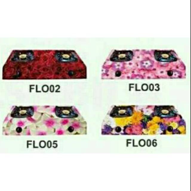 Stiker Kompor 2 Tungku Motif Cantik - Stiker Kompor Gas 2 Tungku