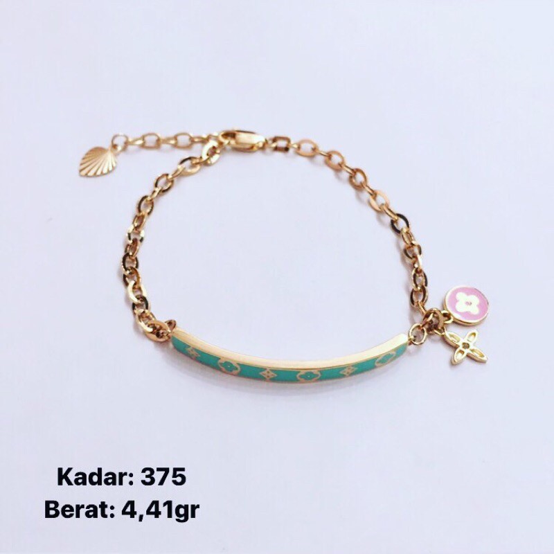 Gelang rantai emas kadar 375
